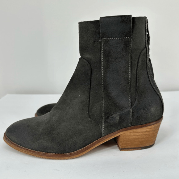 BASKE California Womens 8 Gray Gunner Suede Ankle Boots Boho Western - Picture 4 of 15